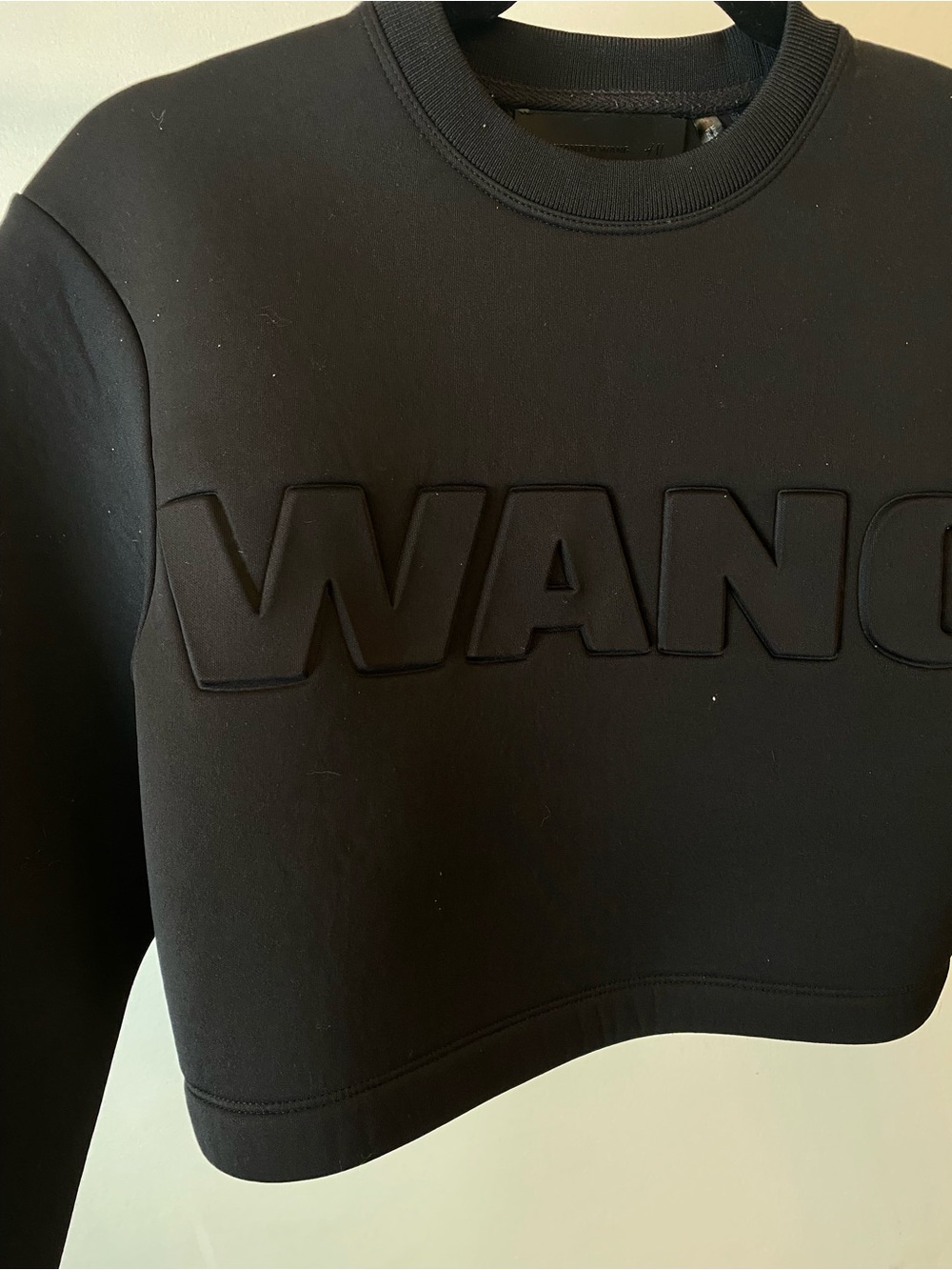 Alexander Wang Black Cropped Embossed Logo Sweatshirt (Limited Edition) - Picture 5 of 6